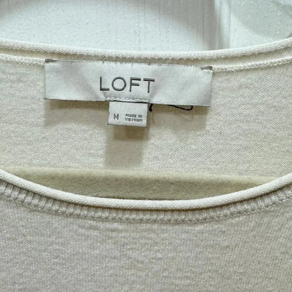 Loft Ivory Short Sleeve Sweater - Picture 4 of 5